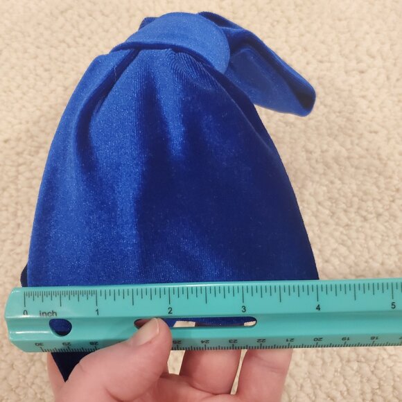 Royal Blue Velvet Oversized Bow Headband main image 5